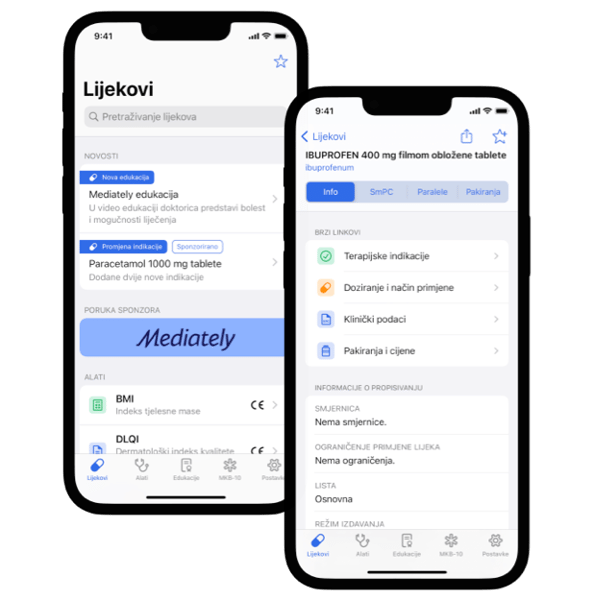 O Aplikaciji Mediately Baza Lijekova mediately